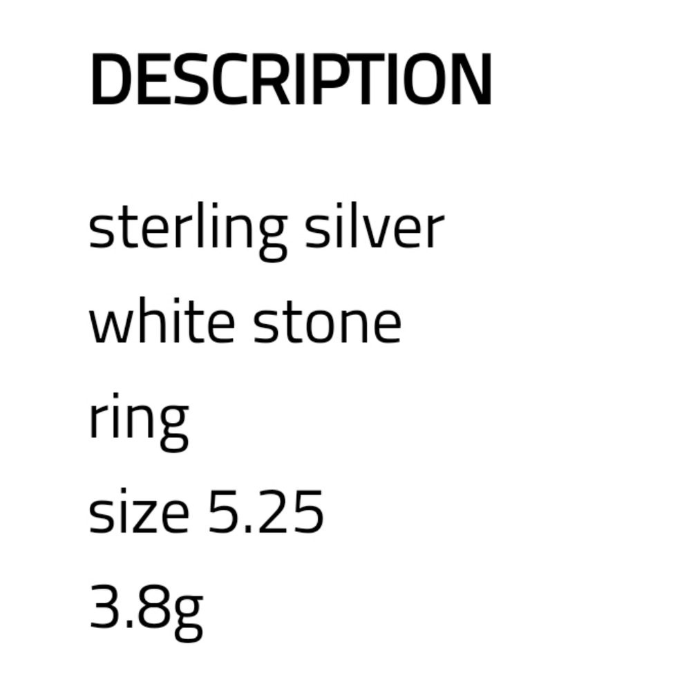 ESTATE 2CT SIMULATED DIAMOND SOLID STERLING RING - Picture 11 of 13